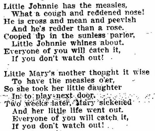 Measles poem