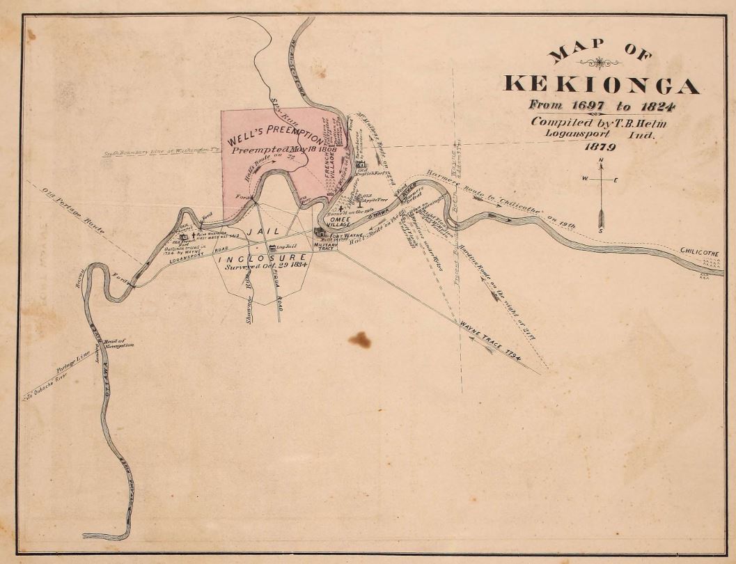 Map of Kekionga From 1697 to 1824