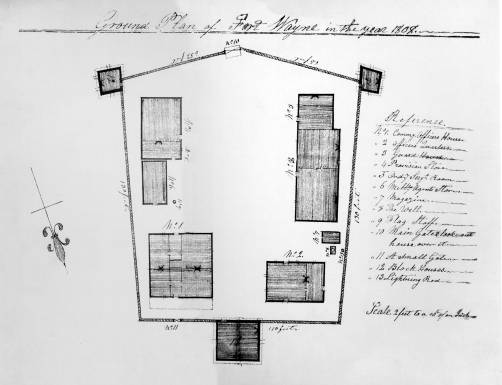 1808 Ground Plan Fort Wayne