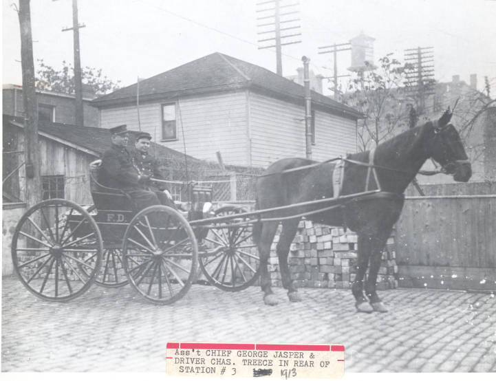 1913 Assistant Fire Chief George W. Jasper horse buggy