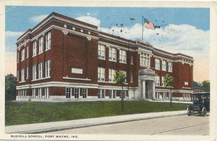 1916 postcard photo Rudisill School