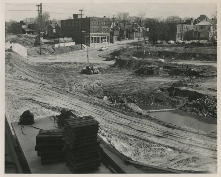 1953-1955 after Monument Park prior to grading