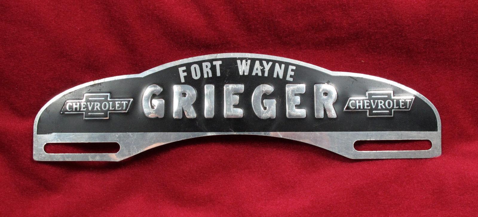 Vintage Greiger Dealer license plate