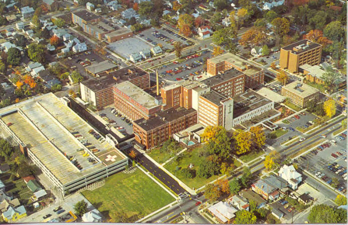 1983 aerial view Lutheran Hospital