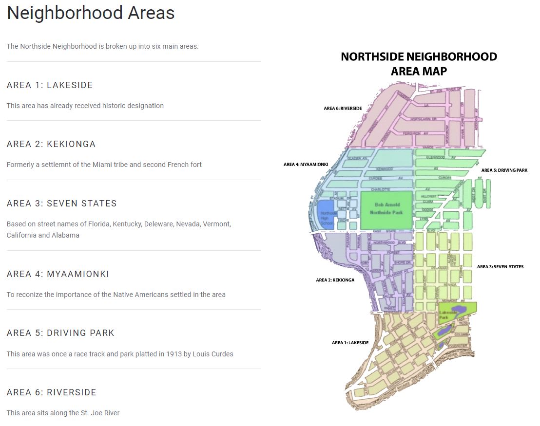 2024 Northside Neighborhood Area Map