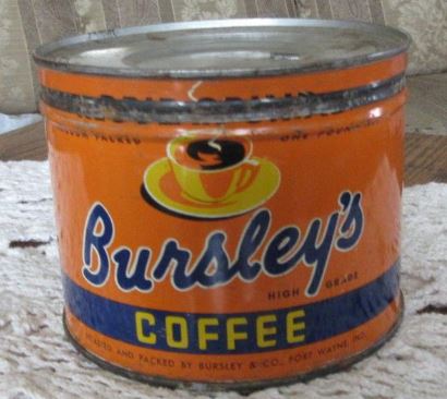 Bursley Coffee tin