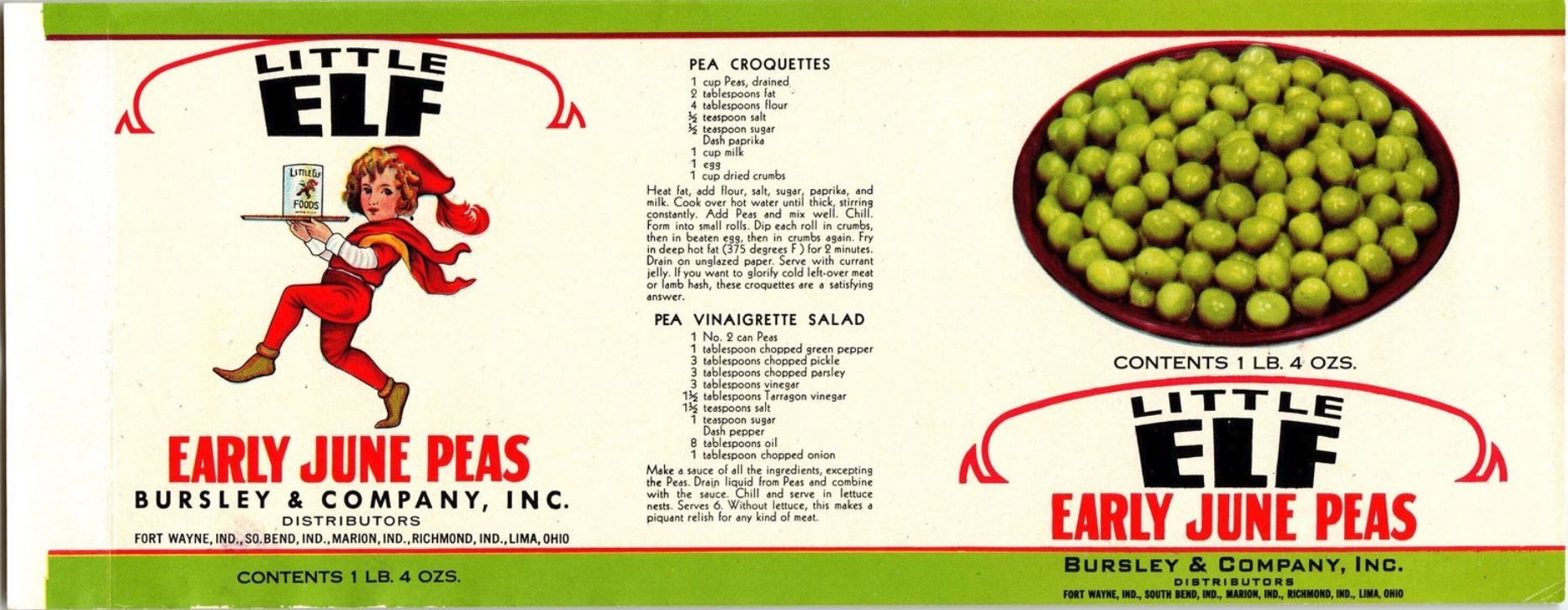 1930s Little Elf Early June Peas