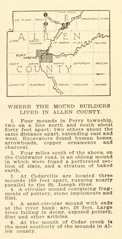 1917 Where The Mound Builders Lived In Allen County