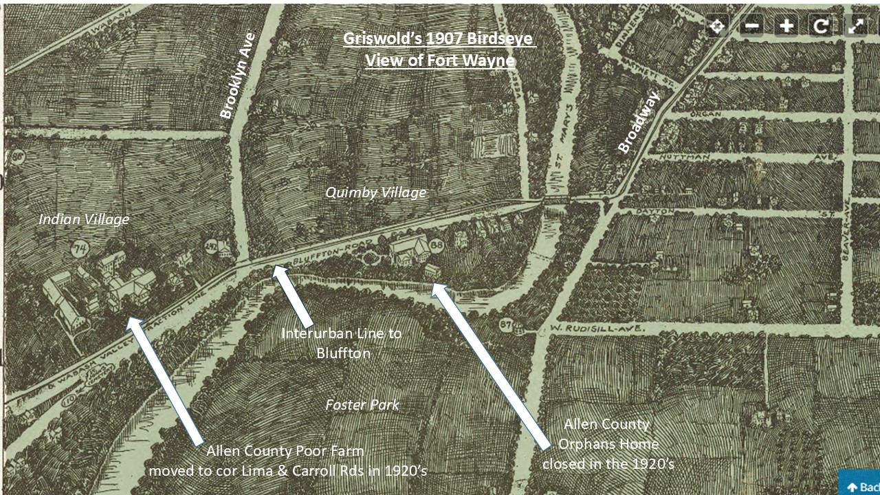 1907 Griswold's Birdseye View of Fort Wayne