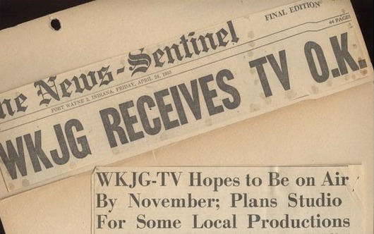 April 24, 1953 WKJG TV announcement
