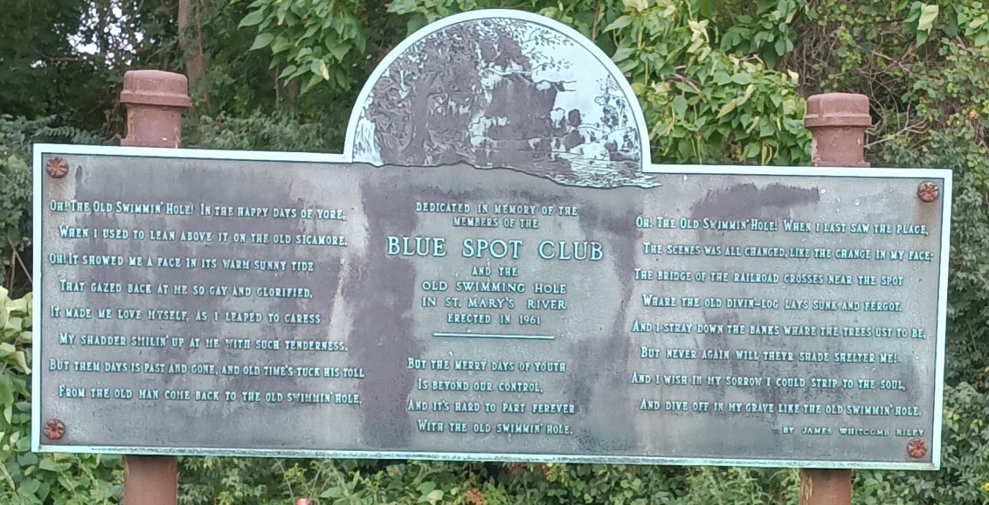 Blue Spot Club plaque